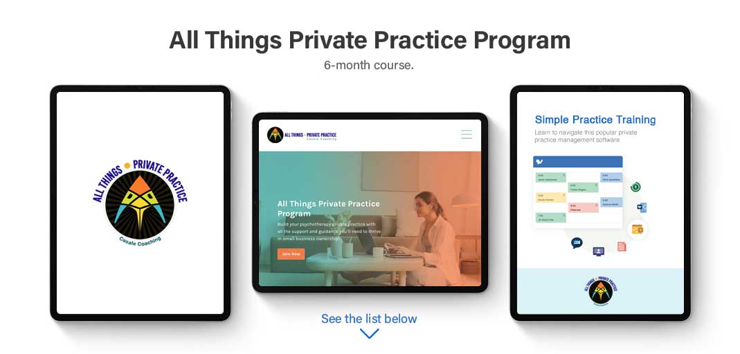 All Things Private Practice Program Presentation
